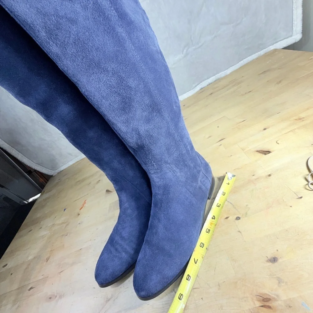 Charles David Blue Suede Over the Knee Boots Women’s 6.5 Charles David